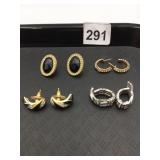 ASSORTED EARRINGS, CLIP-ON AND PIERCED STYLES,