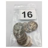 14 SILVER MERCURY DIMES