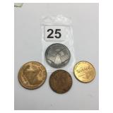 ASSORTED COMMEMORATIVE TOKENS AND MEDALLIONS,