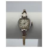 CARAVELLE LADIES WRISTWATCH, BASE METAL BEZEL,