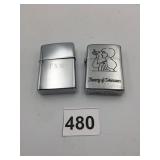 WILLOW METAL MFG CO LTD LIGHTERS, ONE ENGRAVED