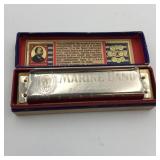 M. HOHNER MARINE BAND HARMONICA, NO. 1896, KEY OF