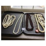 ASSORTED COSTUME JEWELRY NECKLACES, INCL FAUX