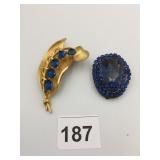 LISNER VTG GOLD-TONE LILY OF THE VALLEY BROOCH
