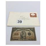 DOMINION OF CANADA 25 CENTS FRACTIONAL CURRENCY,