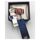 ST. LOUIS CARDINALS STAINLESS STEEL RING, SIZE