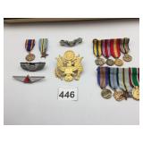 ASSORTED US MILITARY MEDALS, RIBBONS, AND