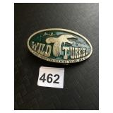 AUSTIN NICHOLS WILD TURKEY BELT BUCKLE, OVAL,