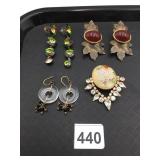 ASSORTED COSTUME JEWELRY, INCL IRIDESCENT CRYSTAL