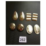VTG GOLD-TONE CLIP-ON EARRINGS, ASSORTED