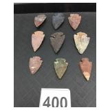 ASSORTED CHERT AND FLINT ARROWHEADS, VARIOUS