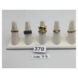 COSTUME RINGS, ASSORTED STYLES, METAL SETTINGS,
