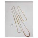 CHAIN NECKLACES GOLD TONE VARIOUS LENGTHS