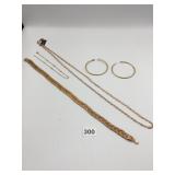COOKIE LEE GOLD-TONE JEWELRY: BRAIDED NECKLACE,