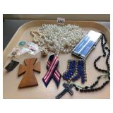ASSORTED COSTUME JEWELRY, PEARL-STYLE BEAD