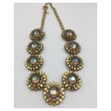 VTG STATEMENT NECKLACE, GOLD-TONE CHAIN, LARGE