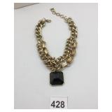 JACK STATEMENT NECKLACE, MULTI-STRAND GOLD-TONE