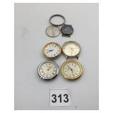 ASSORTED VTG WATCH COMPONENTS, INCLUDES WATERFORD
