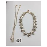 CAROLEE AND J.CREW RHINESTONE NECKLACES,