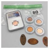 NGC GRADED 1982 LARGE DATE BRONZE CENT MS64 RD,