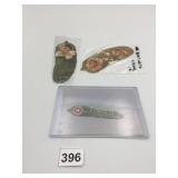 VTG HEINZ PICKLE-SHAPED TRADE CARDS, DIE-CUT,