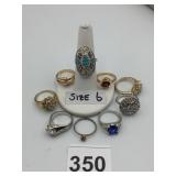 COSTUME RINGS, ASSORTED STYLES, MULTICOLOR