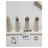 COSTUME RINGS, ASSORTED STYLES, ENAMEL FLORAL,