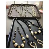 ASSORTED BEADED NECKLACES, INCLUDES BLACK AND