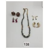 VTG COSTUME JEWELRY ASST, INCLUDES BEADED