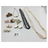 FRESHWATER PEARL NECKLACE BEADED NECKLACE BLUE