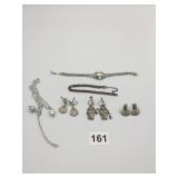 RHINESTONE BRACELETS (2), ASSORTED CLIP-ON