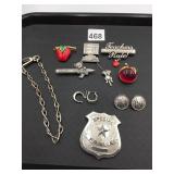 TEACHER-THEMED BROOCHES, SPECIAL POLICE BADGE,