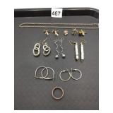 COSTUME JEWELRY LOT W/ CHAIN NECKLACE, ASSORTED