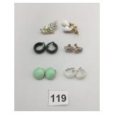 PIN WITHWHITE PEARS RHINESTONE PIN ARRINGS