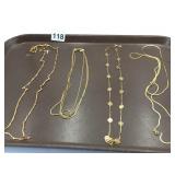 GOLD TONE CHAIN NECKLACES VARIOUS LENGTHS