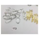 ASSORTED CRYSTAL CHANDELIER PRISMS, CLEAR AND