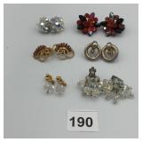 VTG COSTUME EARRINGS, ASSORTED STYLES, CLIP-ON