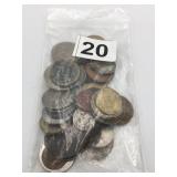 ASSORTED WORLD COINS, VARIOUS DENOMINATIONS AND