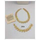 ALVA MUSEUM JEWELRY FOLIATED HEART NECKLACE AND