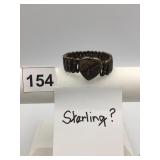 VTG EXPANSION BRACELET W/ HEART LOCKET CENTER,