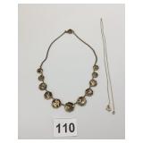 VINTAGE AMITA JAPAN DAMASCENE NECKLACE