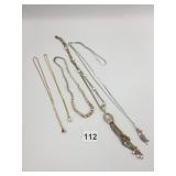NECKLACES CHAINS SINGLE STRAND PEARLS PENDANT