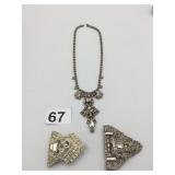 RHINESTONE NECKLACE NO HOOK CLOSURE  DECO SHOE