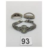 RHINESTONE BRACELET PAIR OF MUSI SHOE CLIPS