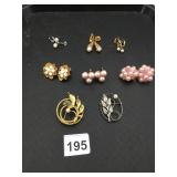 VTG COSTUME JEWELRY LOT, ASSORTED CLIP-ON