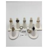 ASSORTED COSTUME RINGS, VARIOUS STYLES, METAL AND
