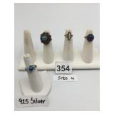 ASSORTED 925 STERLING SILVER RING, VARIOUS
