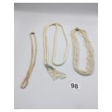 PEARL NECKLACES EMMONS SINGLE STRAND MULTI STRAND