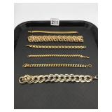 MONET AND NAPIER GOLD-TONE BRACELETS, ASSORTED