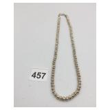 NAVAJO STYLE BEADED NECKLACE, GRADUATED METAL
